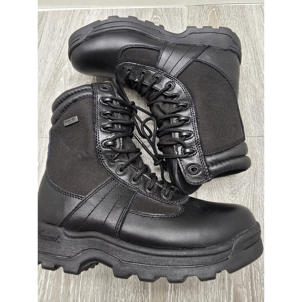 Men's Black Tactical Work Boots - Durable Lace-Up Design